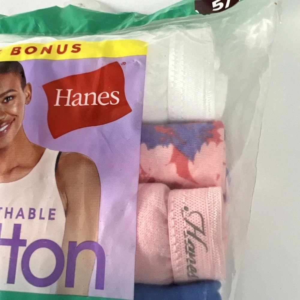 Hanes Women's Bikinis 9 Pair‎ Size 5/S Breathable Cotton Soft Multicolor B40